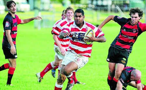 Grafton Redmen centre Dwayne Duke will have his hands full today when he comes up against Lennox Head and current NSW Country centre Sam Stewart. Grafton Redmen centre Dwayne Duke will have his hands full today when he comes up against Lennox Head and current NSW Country centre Sam Stewart.